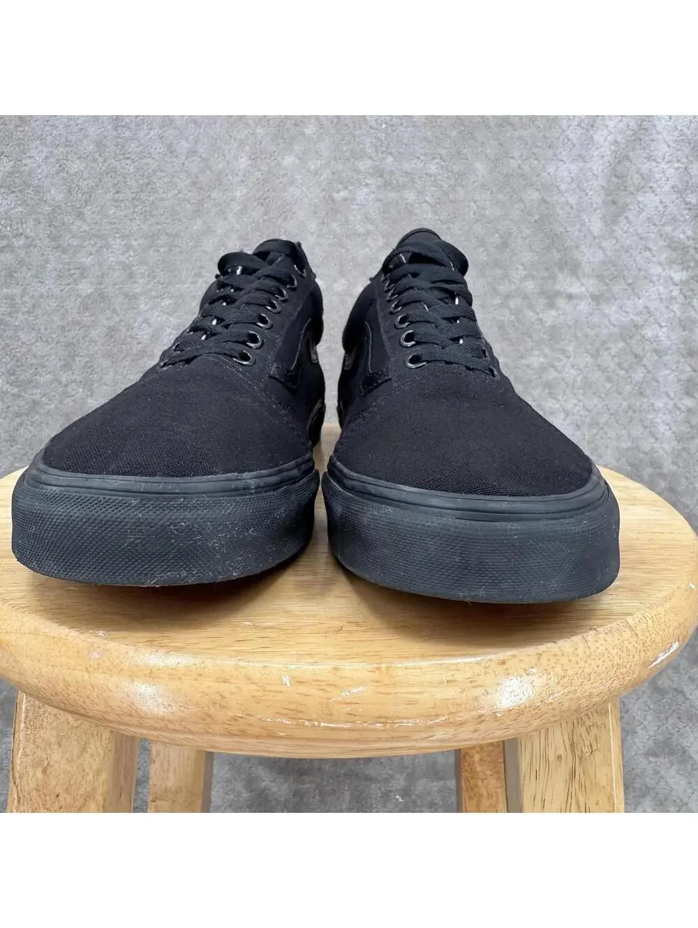 Vans Old Skool Shoes Mens Size 11.5 Black Canvas Low Top Skate Sneakers Casual - Picture 9 of 12